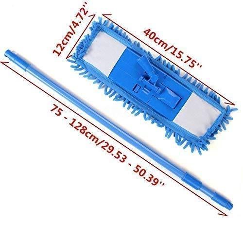 Wet & Dry Flat Microfiber Floor Cleaning Mop with Telescopic Handle