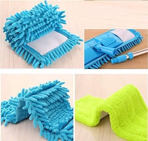 Wet & Dry Flat Microfiber Floor Cleaning Mop with Telescopic Handle