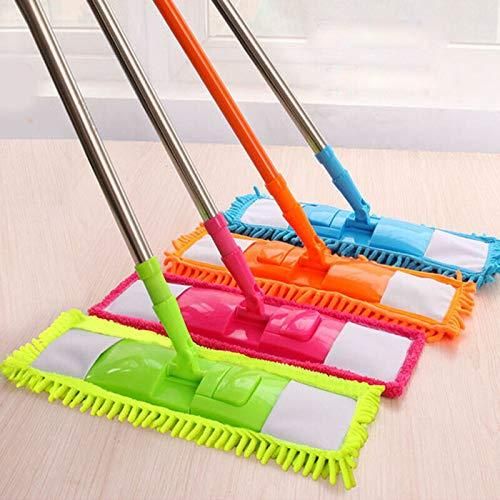 Wet & Dry Flat Microfiber Floor Cleaning Mop with Telescopic Handle