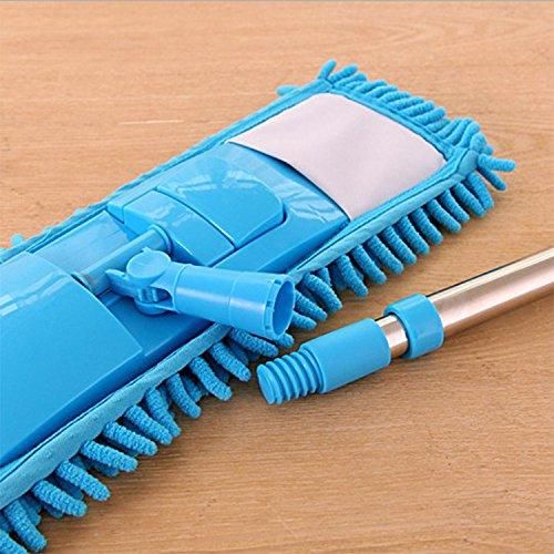 Wet & Dry Flat Microfiber Floor Cleaning Mop with Telescopic Handle