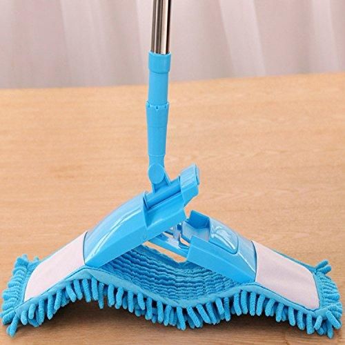 Wet & Dry Flat Microfiber Floor Cleaning Mop with Telescopic Handle